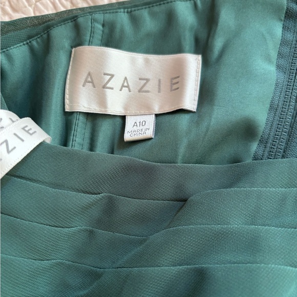 Azazie One-Shoulder Dress in Deep Teal - Picture 9 of 10